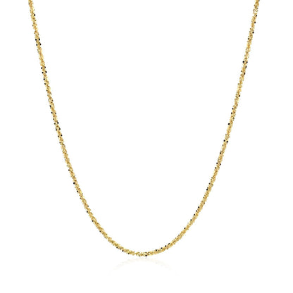 14k Yellow Gold Sparkle Chain 1.1mm