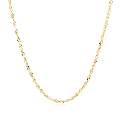 14k Yellow Gold Singapore Chain 1.5mm