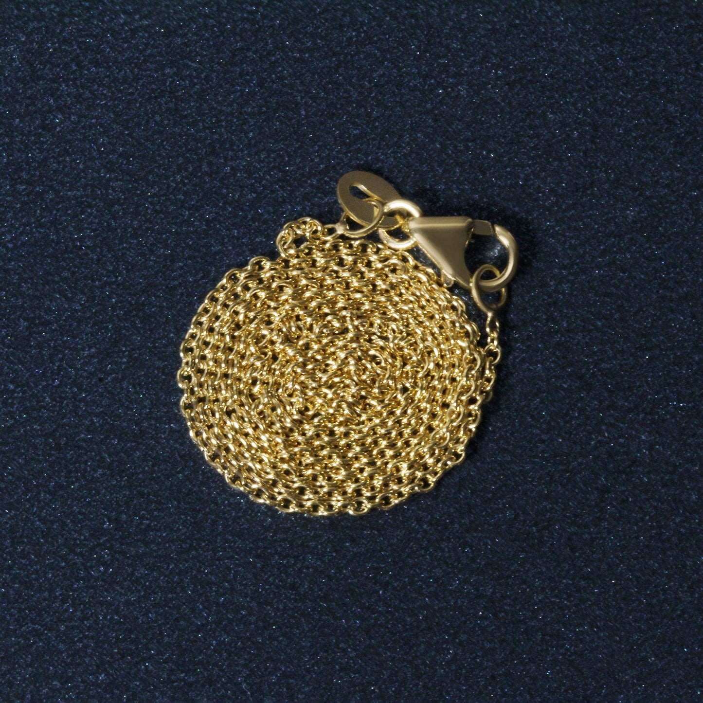 14k Yellow Gold Round Cable Link Chain 1.2mm