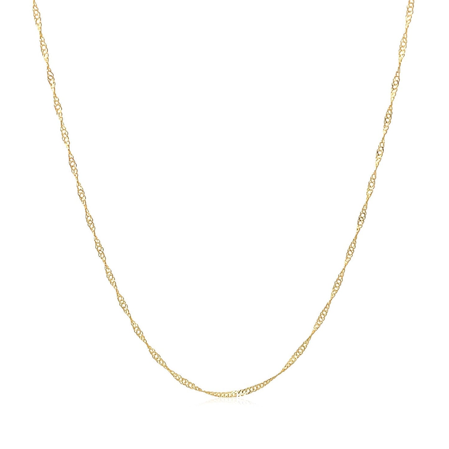 14k Yellow Gold Singapore Chain 0.6mm