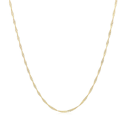 14k Yellow Gold Singapore Chain 0.6mm