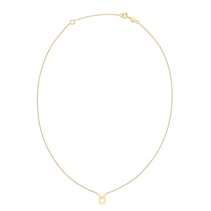 14K Yellow Gold Taurus Necklace