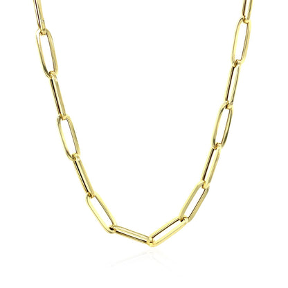 14K Yellow Gold Bold Paperclip Chain (4.2 mm)