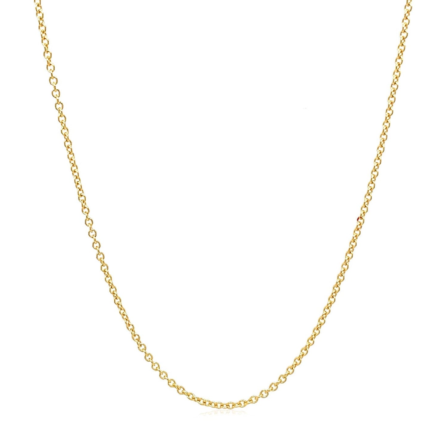 14k Yellow Gold Round Cable Link Chain 1.3mm