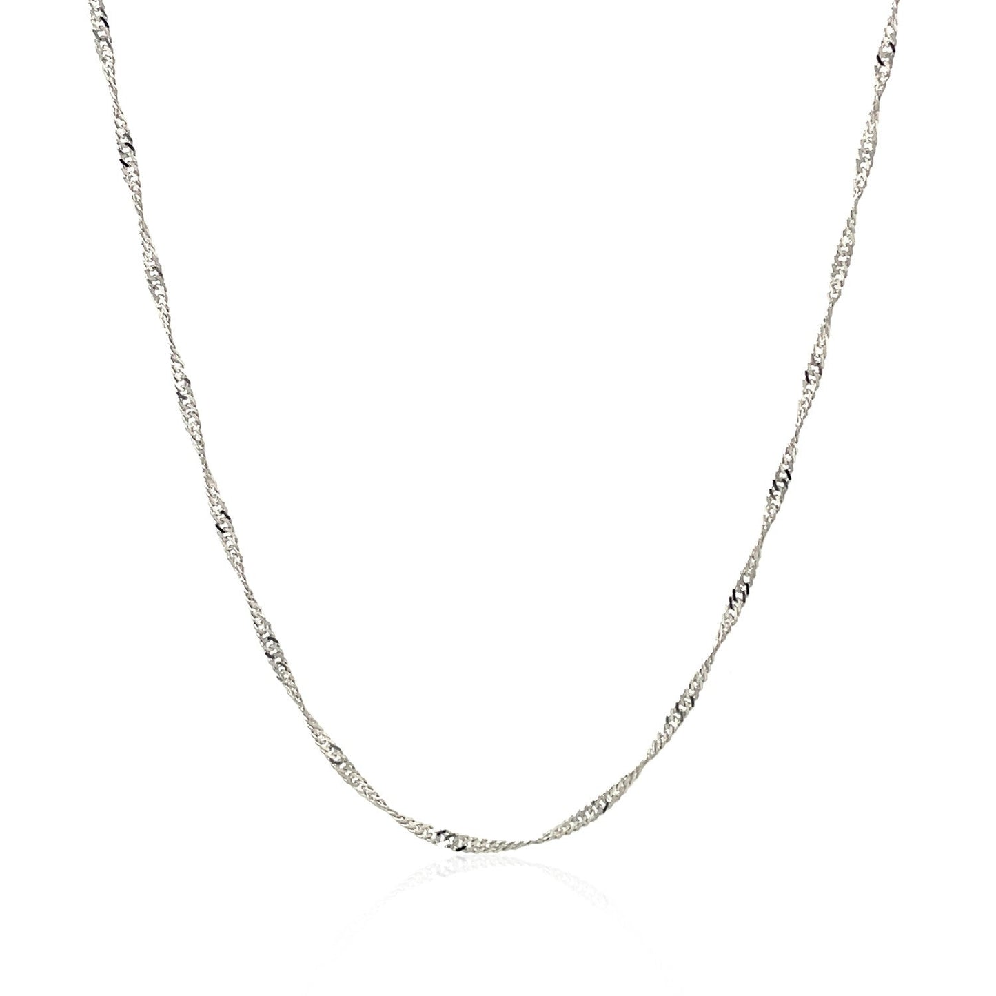 14k White Gold Singapore Chain 1.5mm