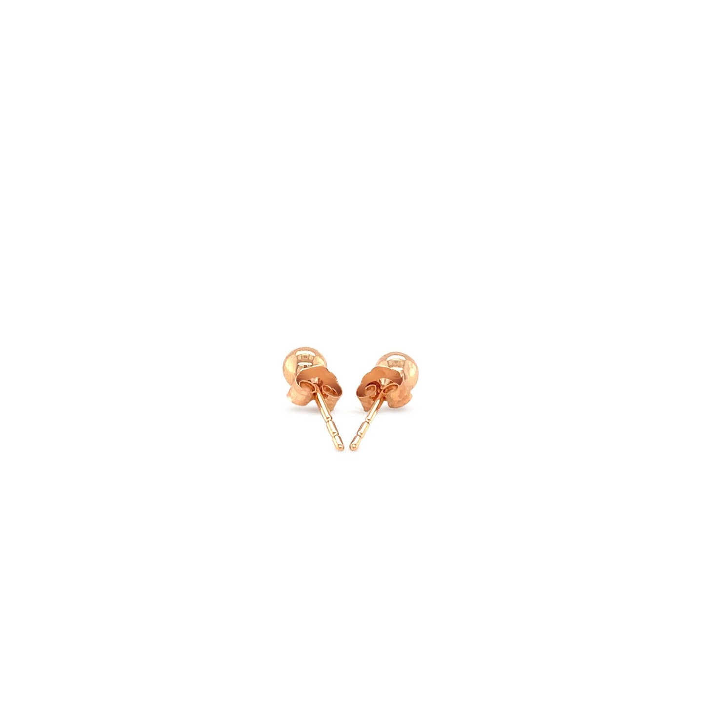 14k Rose Gold Ball Style Stud Earrings (4.0 mm)