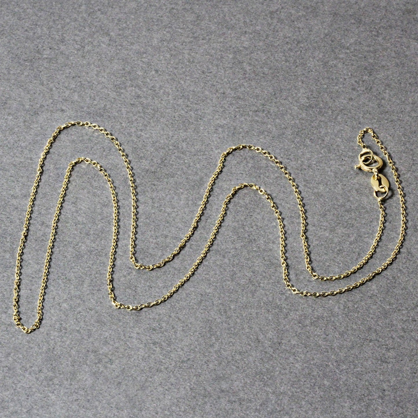 14k Yellow Gold Diamond Cut Cable Link Chain 0.8mm
