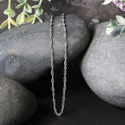 14k White Gold Singapore Chain 1.7mm