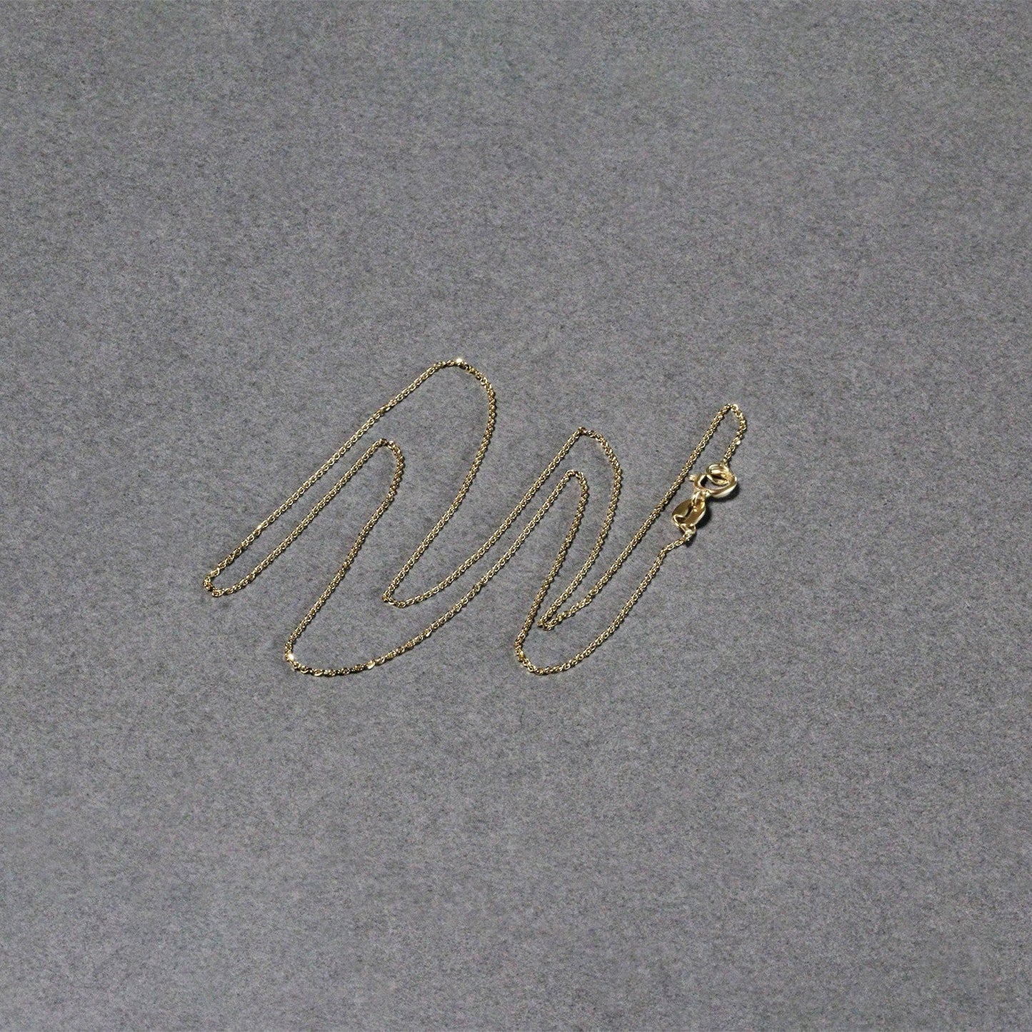 14k Yellow Gold Diamond Cut Cable Link Chain 0.7mm