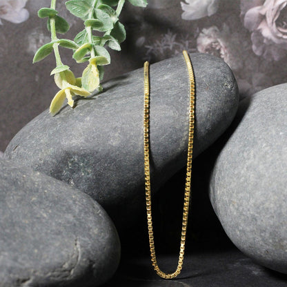 1.6mm 14K Yellow Gold Classic Box Chain