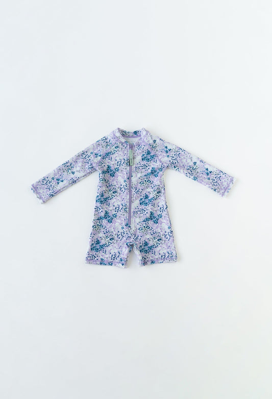 Mini Taylor - Traje de Baño Manga Larga Bebé - Campos de Lavanda