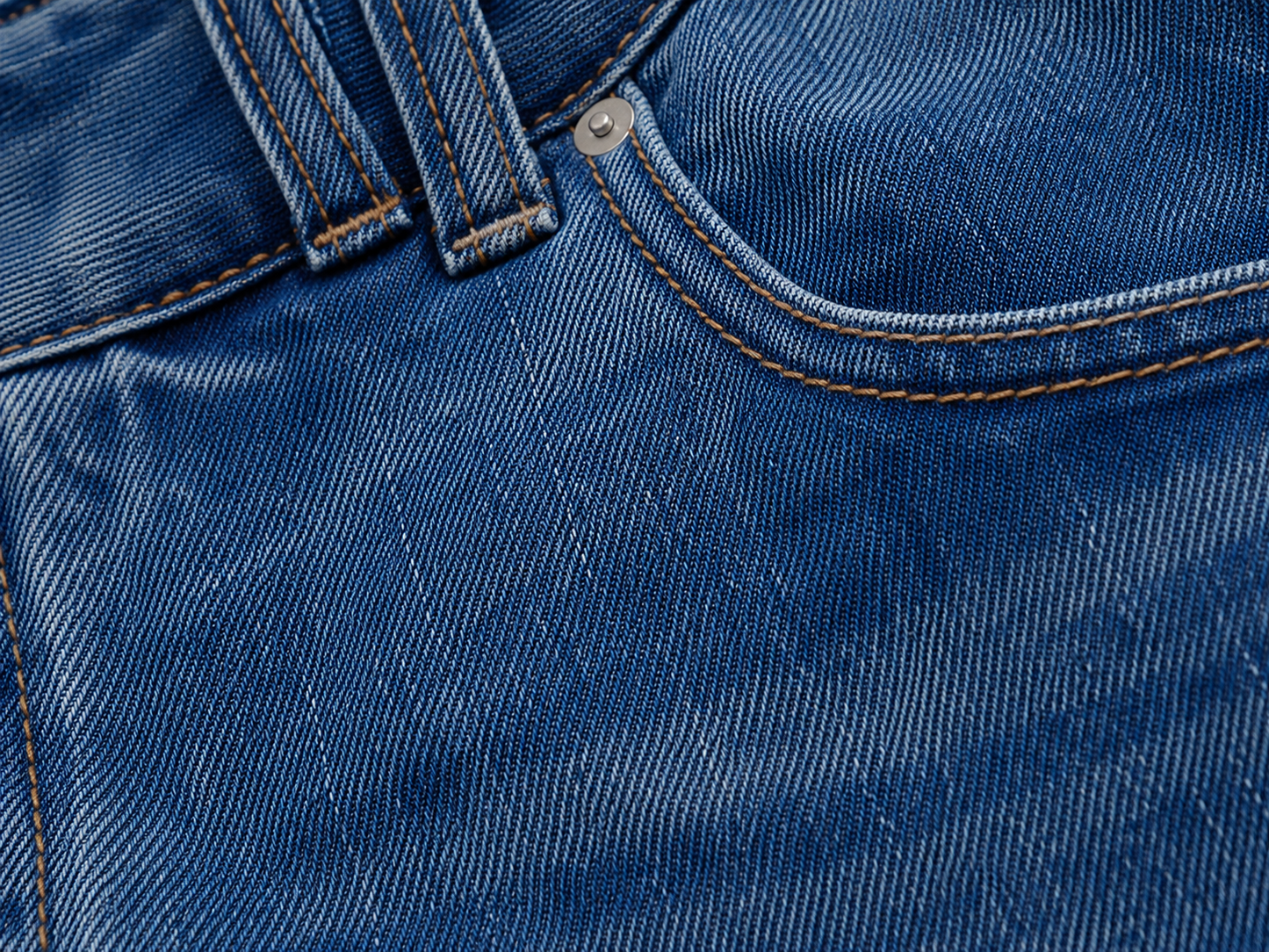 Vintage Wash Denim Midi Skirt for Women