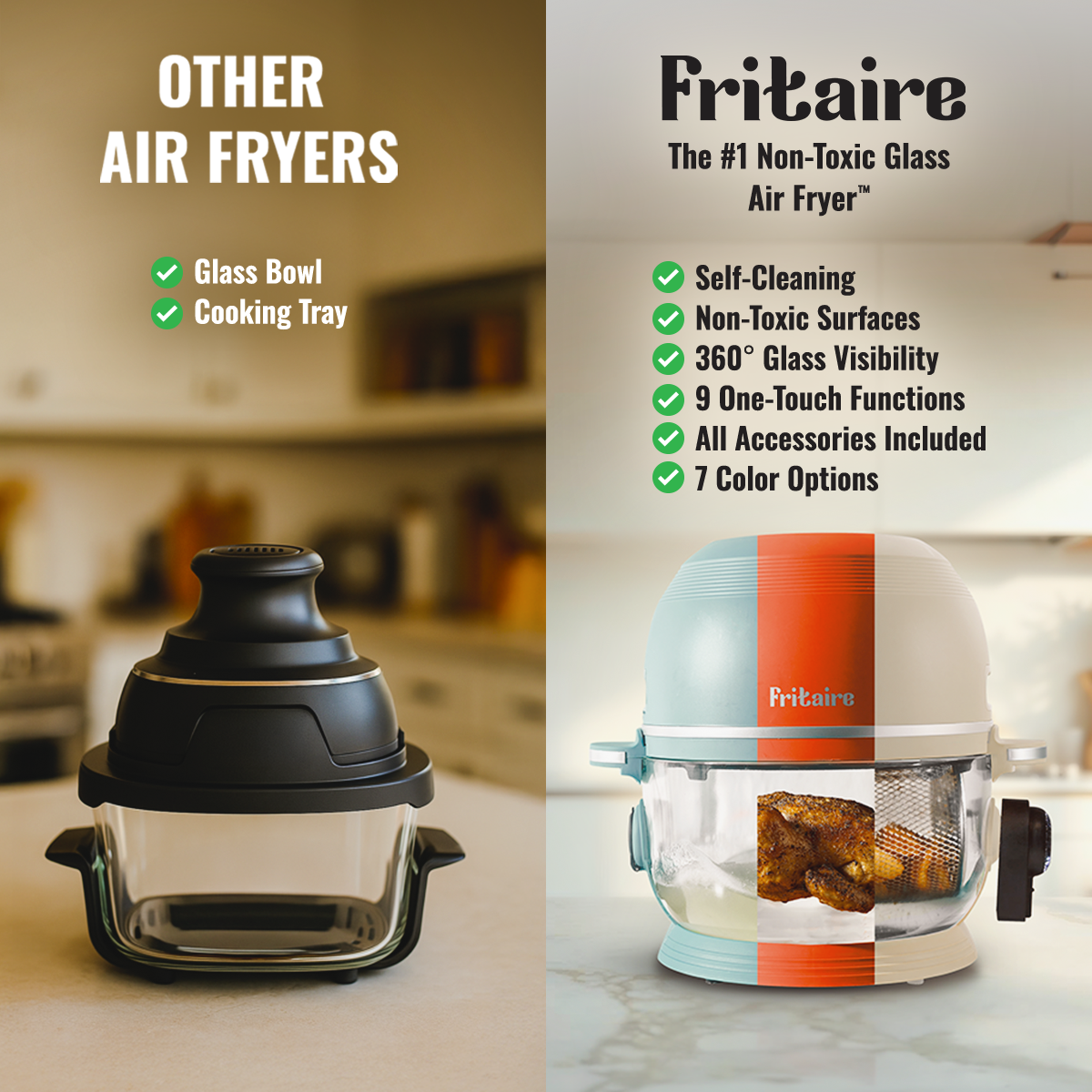 Self-Cleaning Air Fryer™ & Non-Toxic Air Fryer™ - Sage Green