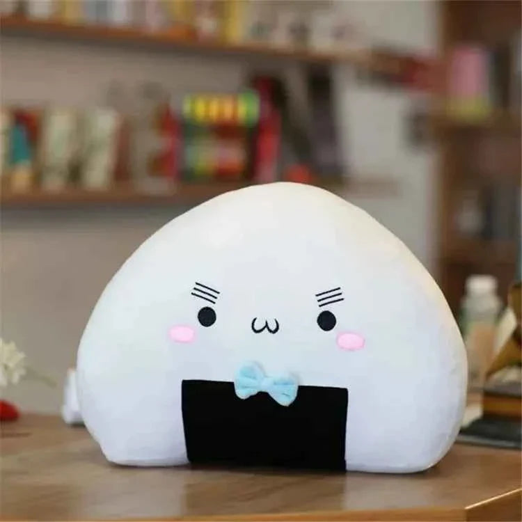 Kawaii Mini Rice Ball Plush Pillow (7.9/14.2 in) - Soft Japanese Sushi Cushion Gift