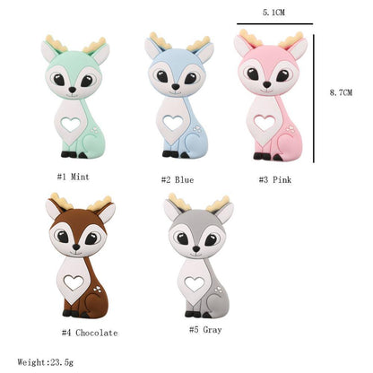 New Sets Baby Silicone Teether Rodent Silicone Animal Fox Teeth Chew Children Goods