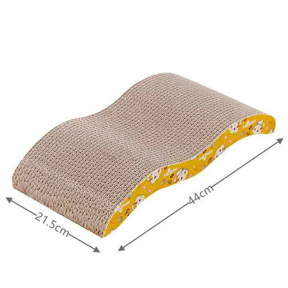 M-Shaped Cat Scratcher Cardboard – Corrugated Cat Scratch Board with Catnip for Indoor Cats