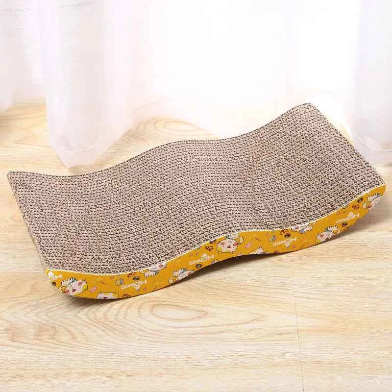 M-Shaped Cat Scratcher Cardboard – Corrugated Cat Scratch Board with Catnip for Indoor Cats