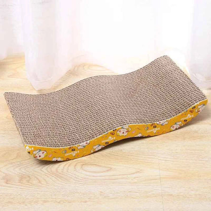 M-Shaped Cat Scratcher Cardboard – Corrugated Cat Scratch Board with Catnip for Indoor Cats