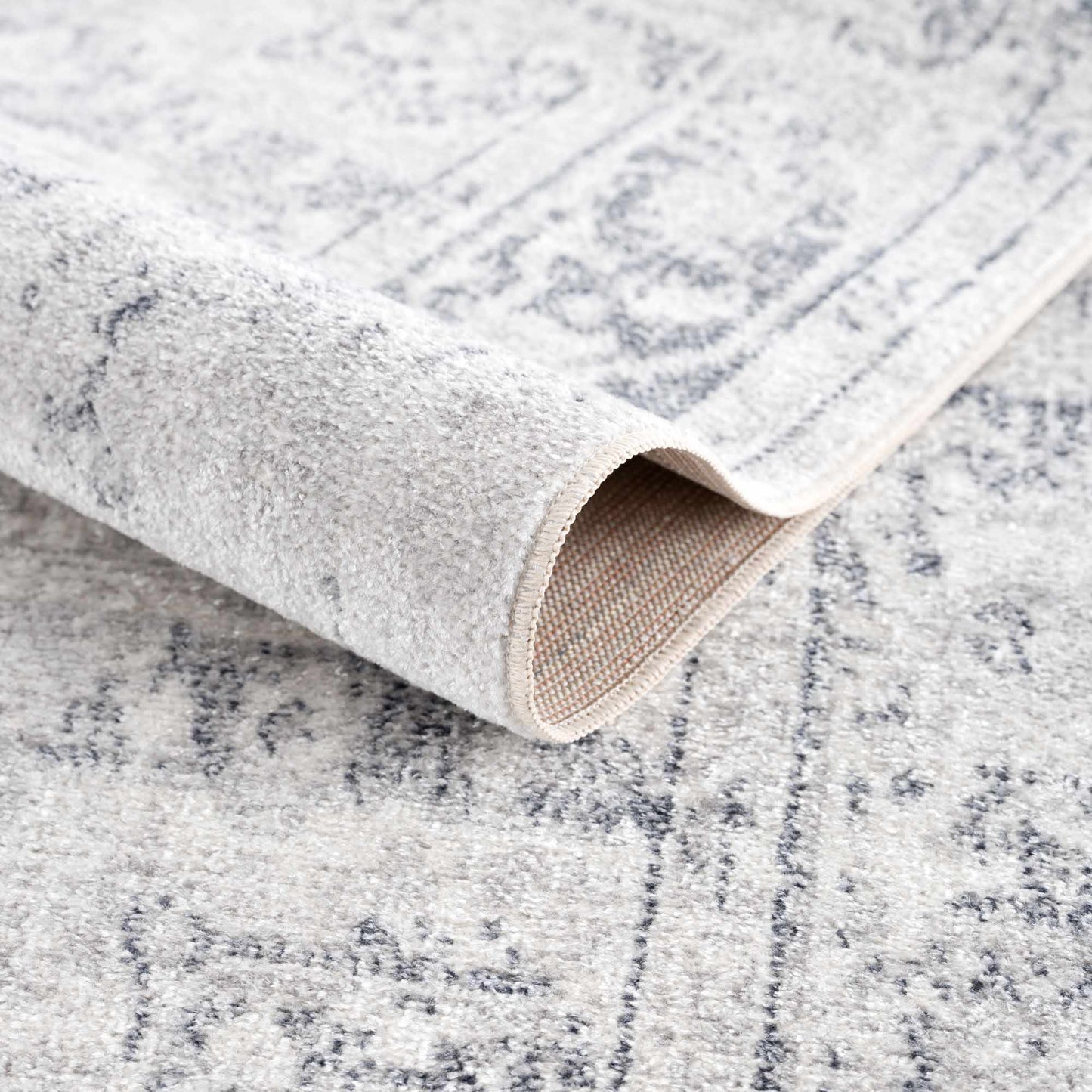 Akram Antrasit Flat Pile Washable Rug