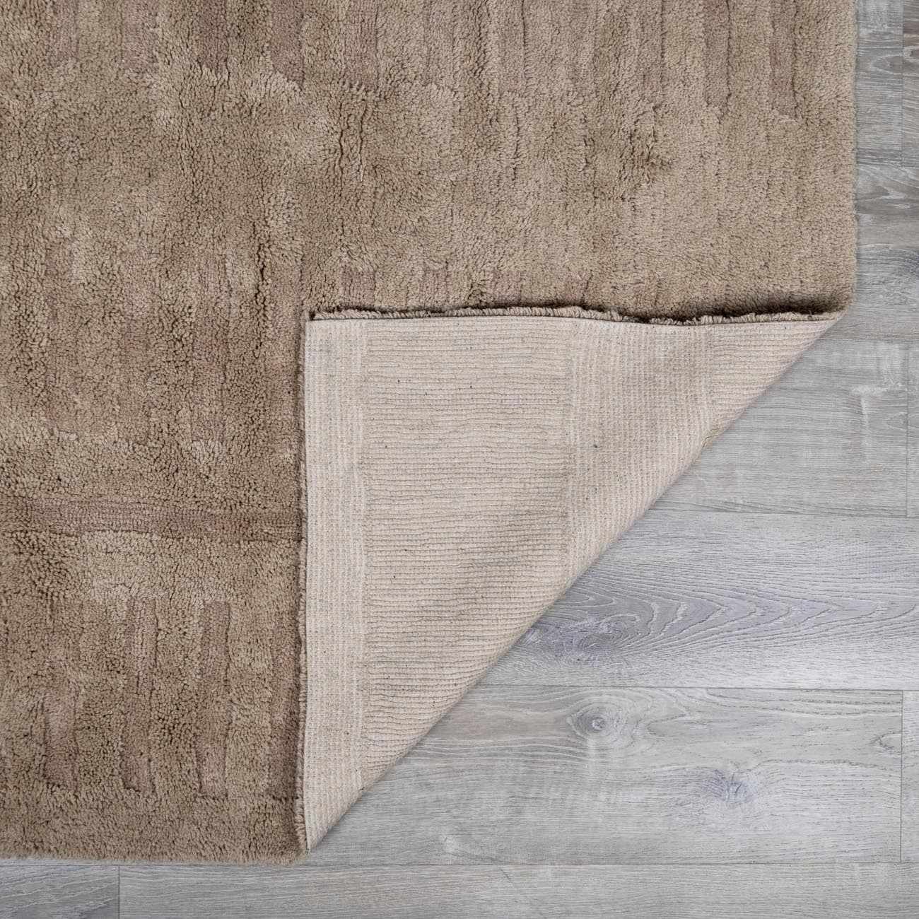 Washable Handmade Wool Rug - Brown - Clearance