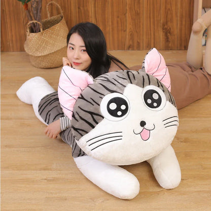 Kitty Cat Plush Toy Pillow – Soft Stuffed Animal Cushion (30–100 cm)