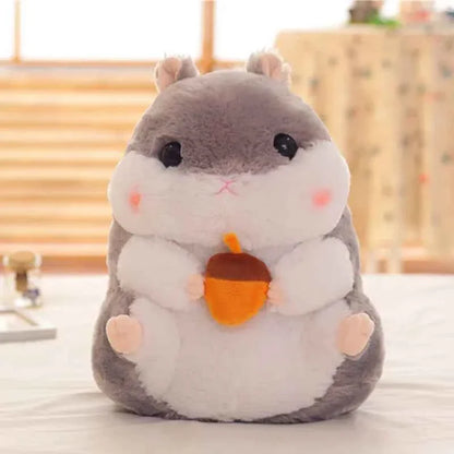 Kawaii Hamster Plush Toy (15.0/21.7 in) - Cute Mouse Doll Holding Snacks Gift