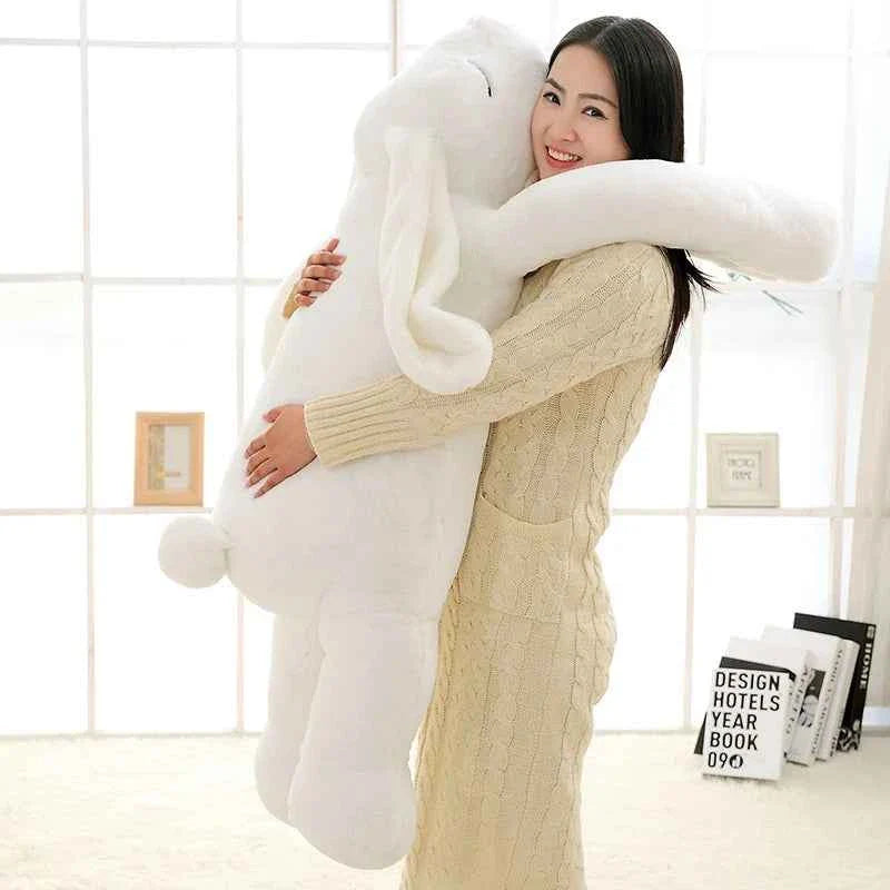 Lovely Giant Big Ear Bunny Plush Toy (35.4/43.3 in) - Soft Rabbit Stuffed Pillow Gift