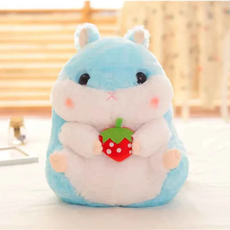 Kawaii Hamster Plush Toy (15.0/21.7 in) - Cute Mouse Doll Holding Snacks Gift