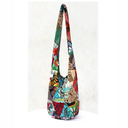 Bohemian Patchwork Women Sling Shoulder Crossbody Bags Fringe Vintage Women's Handbags Purses Bag Bags
