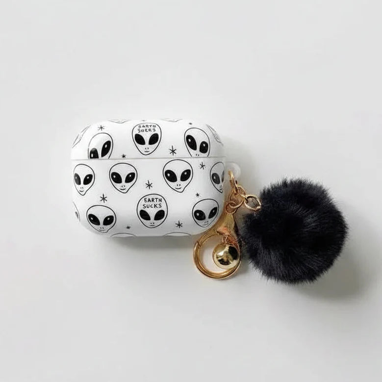 Kawaii Pink Leopard AirPods Pro 2 Case with Hairball Keychain – Soft TPU Cover