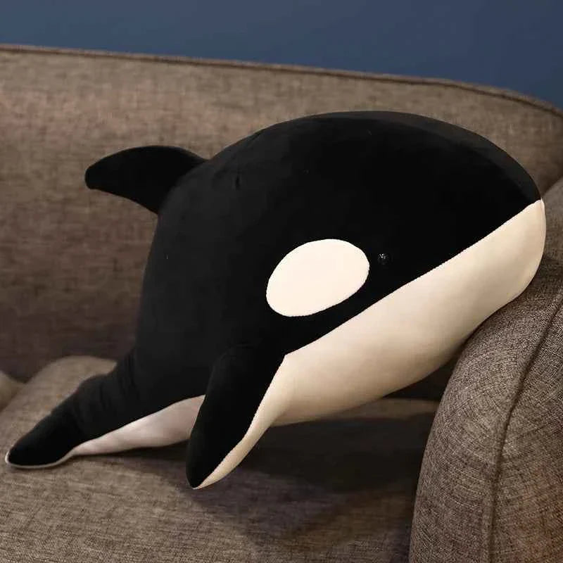 Black Red Shark Plush Toy 60/80cm – Giant Soft Shark Stuffed Animal Pillow Gift