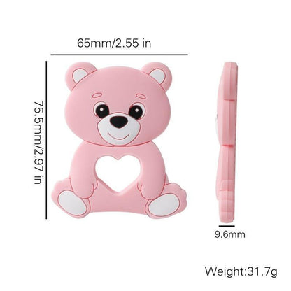 Silicone Teethers Food Grade Tiny Rod Teething Baby Shower Gifts Cartoon Animals Teether Let's Make 1pc