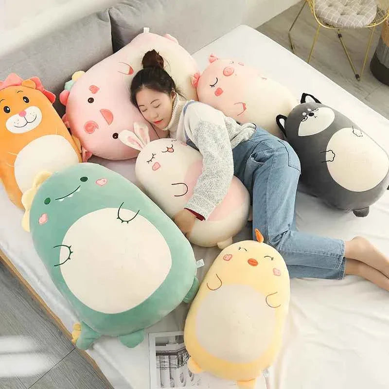 Kawaii Squishy Animal Plush Toy (17.7-31.5 in) - Fat Dinosaur/Shiba Inu Pillow Gift