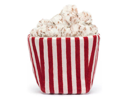 Movie Night Popcorn Plushie | 8.5” Ultra-Soft Sensory Food Toy