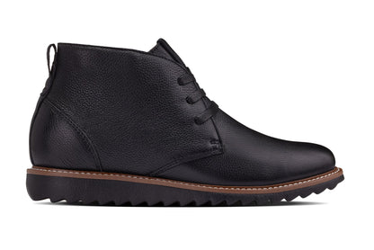 CALTO - J2190 - 2.6 Inches Taller (Black/Black Sole) - Chukka Boots
