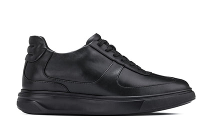 CALTO - J2200 - 2.6 Inches Taller (Black/Black Sole) - Lightweight Nappa Sneakers
