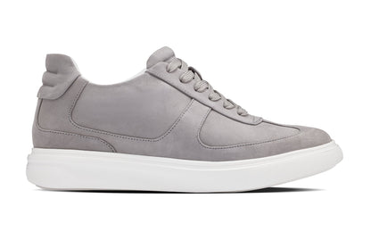 CALTO - J2202 - 2.6 Inches Taller (Grey/White Sole) - Lightweight Nubuck Sneakers