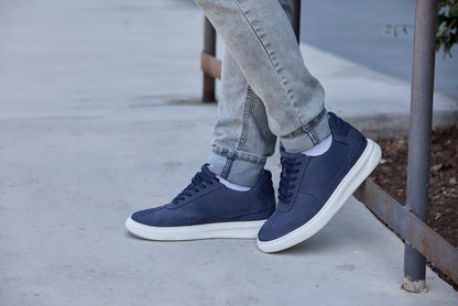 CALTO - J2203 - 2.6 Inches Taller (Ultramarine Blue/White Sole) - Lightweight Nubuck Sneakers