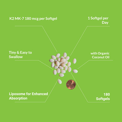 Liposomal Vitamin K2 MK-7 180mcg
