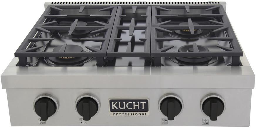 Kucht 30" 4 Burners Stainless Propane Cooktop, KFX309T/LP-K