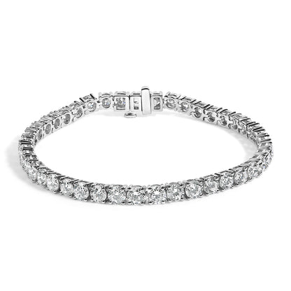 IGI Certified 14K White Gold 6.0 Cttw Lab Grown Diamond Tennis Bracelet