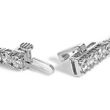 IGI Certified 14K White Gold 6.0 Cttw Lab Grown Diamond Tennis Bracelet