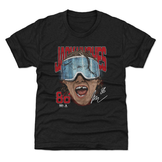 Jack Hughes New Jersey Goggles WHT