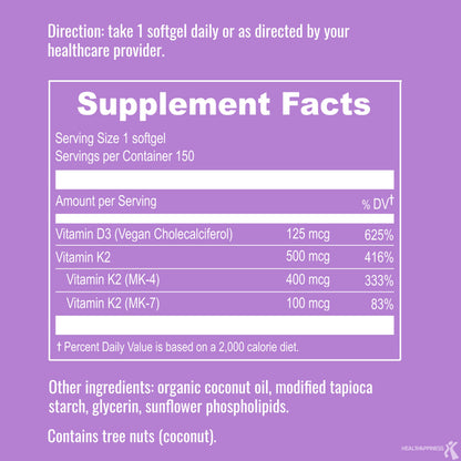 LIPOSOMAL Vegan Vitamin D3 K2