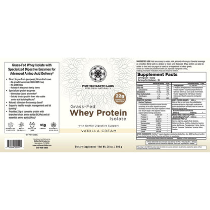 Mother Earth Labs Grass Fed Whey Isolate
