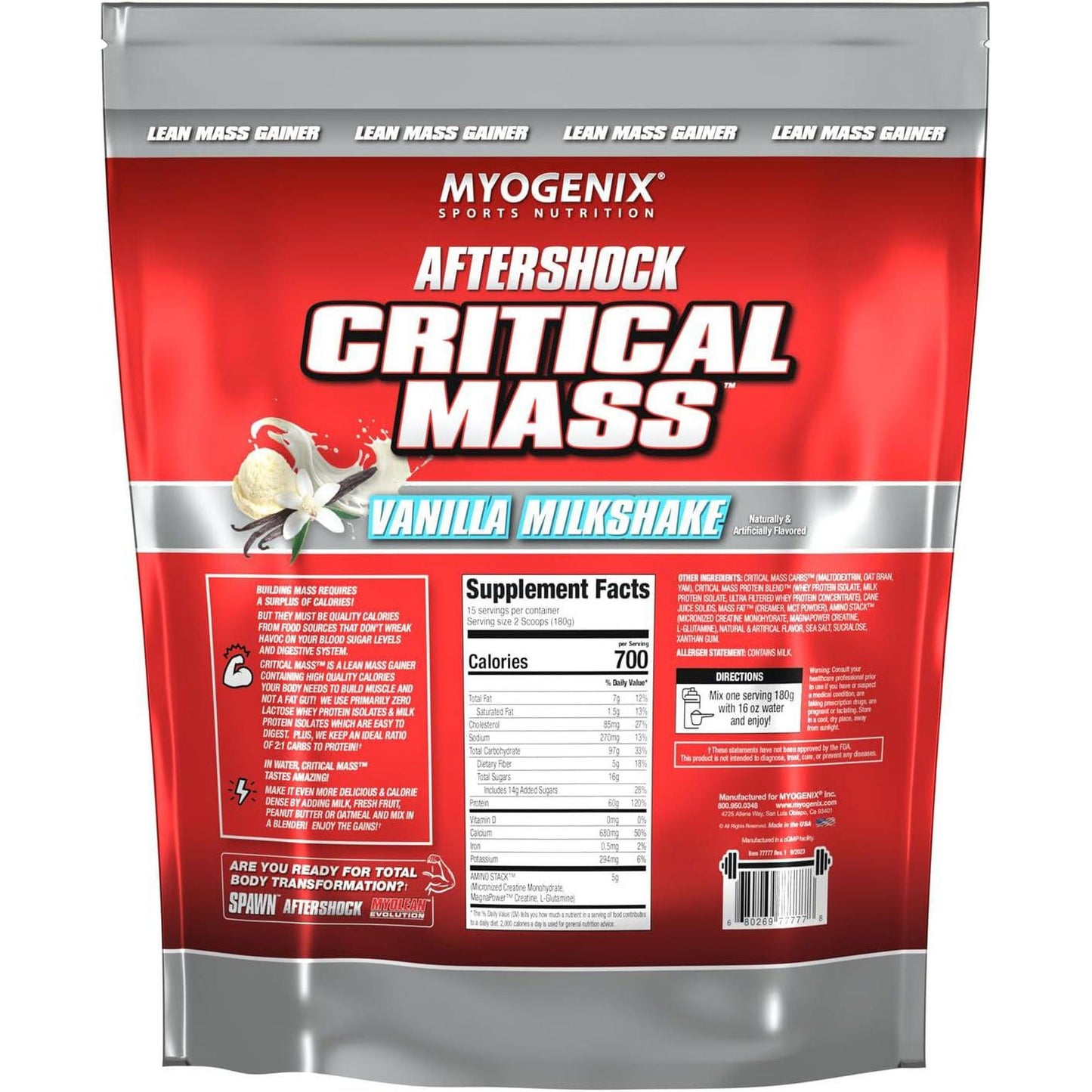 Myogenix AFTERSHOCK™ Critical Mass - 5.62 lb