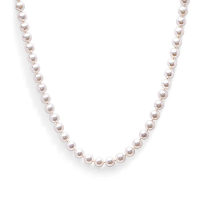 14K Yellow Gold 8.0x8.5mm Akoya Pearl Strand Necklace