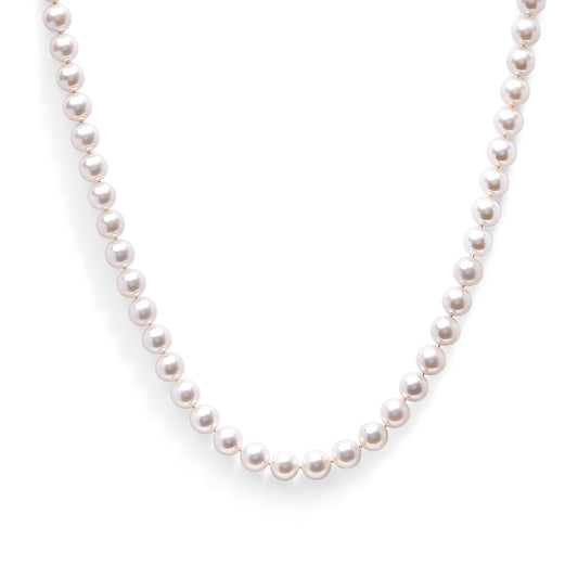 Collier de perles Akoya 8,0x8,5 mm en or jaune 14 carats