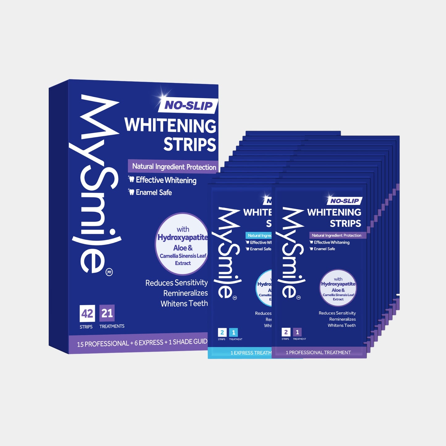 MySmile Teeth Whitening Strips with Natural Ingredients 14 Treatments (Allure)