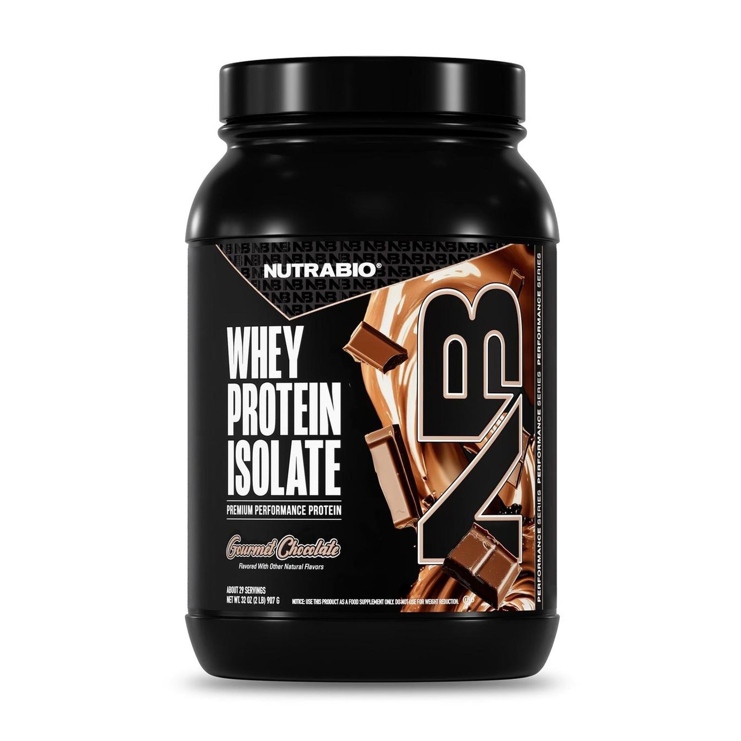 NutraBio 100% Whey Protein Isolate - 2 lb